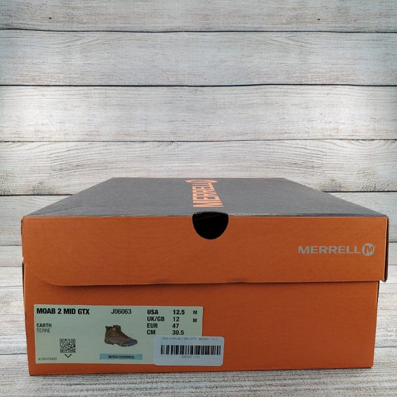 Merrell Moab 2 Mid GTX Hiking Boots Earth Men's Size 12.5 - Picture 9 of 9